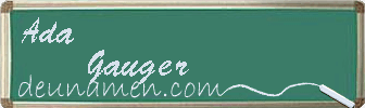 Ada Gauger Visitenkarte